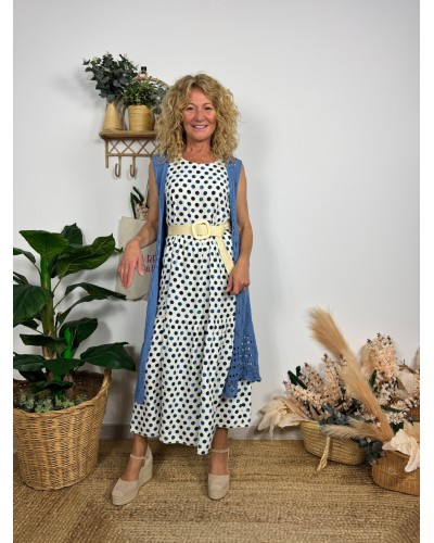 VESTIDO LARGO LUNARES