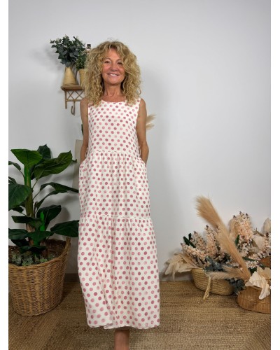 VESTIDO LARGO LUNARES