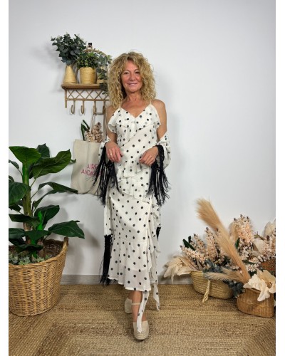 VESTIDO LUNARES Y VOLANTES